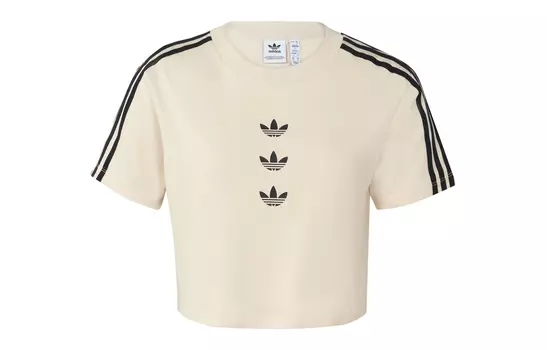 Женский укороченный топ Spice Girls Series цвета экрю Adidas Originals, Ecru