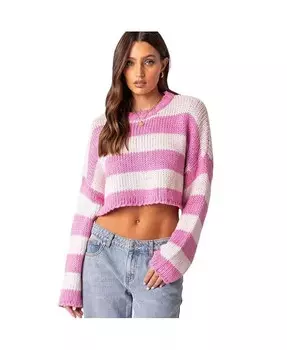 Женский укороченный вязаный свитер Ozzy Edikted, розовый