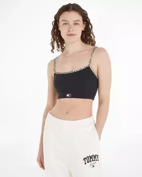Женский ультраукороченный топ на бретелях Tommy Jeans, черный