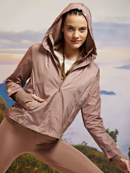 Женский уличный плащ с капюшоном и прямым длинным рукавом LCW OUTDOOR