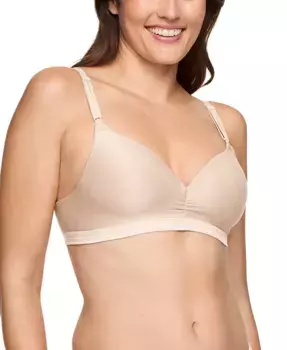 Женский утепленный комфортный бюстгальтер без косточек Play It Cool RN3281A Warner's, коричневый/бежевый