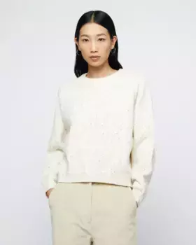 Женский утепленный свитер с круглым вырезом Wild Pony, бежевый