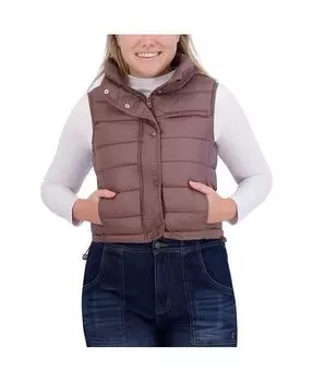 Женский утепленный жилет-пуховик на молнии BEARPAW, коричневый