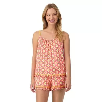 Женский уютный комплект пижамы: топ и шорты Beauty Sleep Social, цвет sunshine