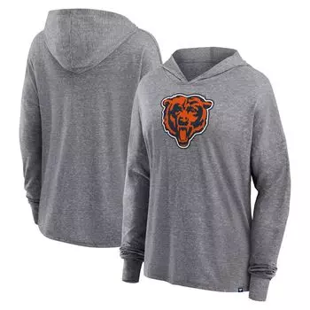 Женский уютный пуловер с капюшоном Fanatics Heather Grey Chicago Bears Fanatics