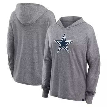 Женский уютный пуловер с капюшоном Fanatics Heather Grey Dallas Cowboys Fanatics