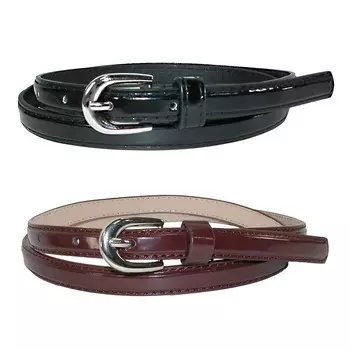 Женский узкий ремень Ctm (2 цвета в упаковке) CTM, цвет Black And Brown