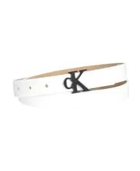 Женский узкий ремень с пряжкой с монограммой ck Calvin Klein, белый