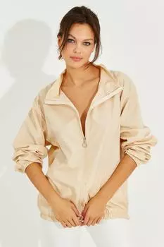 Женский ванильный сезонный тонкий плащ Cool & Sexy, бежевый