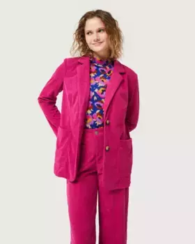 Женский вельветовый пиджак на пуговицах Compaa Fantstica, цвет Fucsia