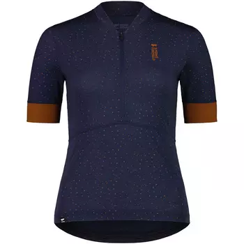 Женский велосипедный трикотаж Cadence с половиной молнией Mons Royale, синий