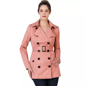 Женский водонепроницаемый короткий плащ с капюшоном Bgsd Evelyn BGSD, цвет Guava