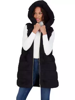 Женский водонепроницаемый плюшевый жилет для верхней одежды Via Spiga, цвет charcoal