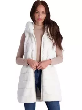 Женский водонепроницаемый плюшевый жилет для верхней одежды Via Spiga, слоновая кость