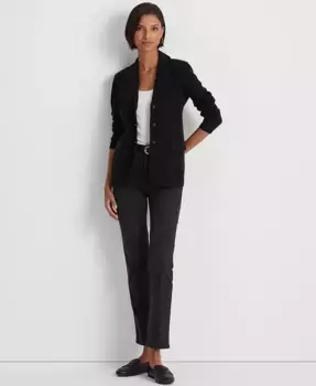 Женский вязаный блейзер, топ на бретелях с эффектом стрейч и джинсы прямого кроя Lauren Ralph Lauren