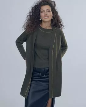 Женский вязаный кардиган с цепочкой спереди Lola Casademunt