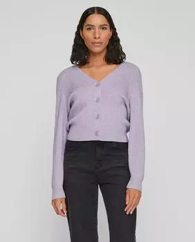 Женский вязаный кардиган с длинными рукавами Vila, сиреневый