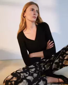 Женский вязаный кардиган с карманами Woman El Corte Ingls, черный