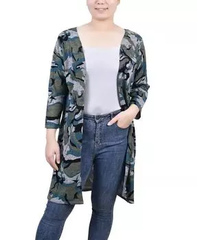 Женский вязаный кардиган с рукавом 3/4 NY Collection, мультиколор