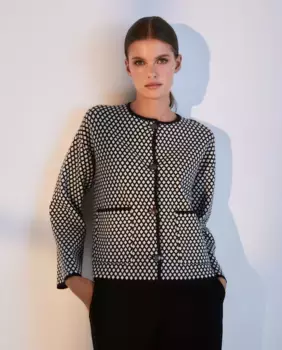 Женский вязаный кардиган с золотой пуговицей Woman El Corte Ingls, черный