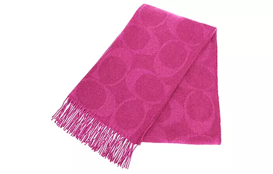Женский вязаный шарф COACH, Fuchsia