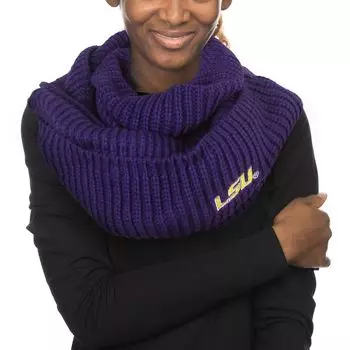 Женский вязаный шарф с капюшоном ZooZatz LSU Tigers Infinity