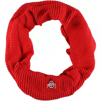 Женский вязаный шарф с капюшоном ZooZatz Ohio State Buckeyes Infinity