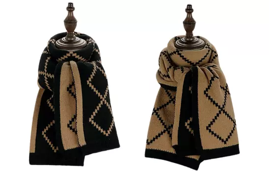 Женский вязаный шарф Viney, Красный с рисом