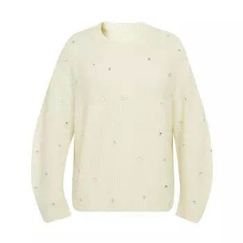 Женский вязаный свитер Deep Breath с ромбовидной вышивкой, красный