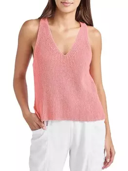 Женский вязаный свитер на бретелях Deirdre с v-образным вырезом Splendid, цвет Salmon