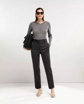 Женский вязаный свитер с круглым вырезом El Corte Ingls, серый