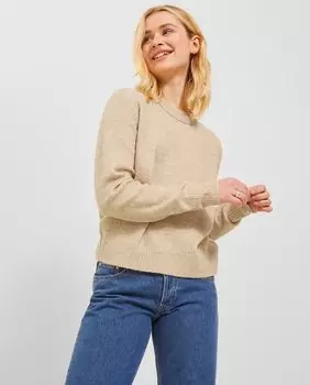 Женский вязаный свитер с круглым вырезом Jack & Jones