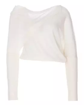 Женский вязаный свитер Tom Ford белого цвета