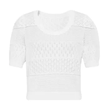 Женский вязаный топ Deep Breath с U-образным вырезом, темно-синий