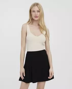 Женский вязаный топ на бретелях Vero Moda, бежевый