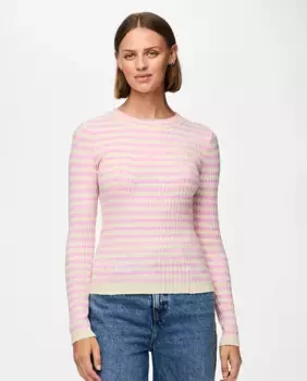 Женский вязаный топ с длинными рукавами Pieces, цвет Rosa Claro