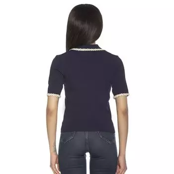 Женский вязаный топ с короткими рукавами и воротником ALEXIA ADMOR Brianna ALEXIA ADMOR