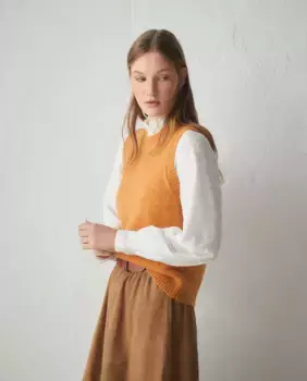 Женский вязаный жилет с горловиной коробкой Lloyd's, цвет Calabaza