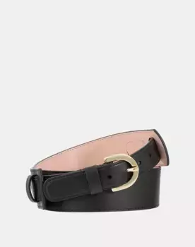 Женский высокий кожаный ремень Dudu, черный