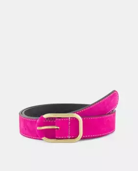 Женский замшевый ремень с прострочкой Lloyd's, цвет Buganvilla