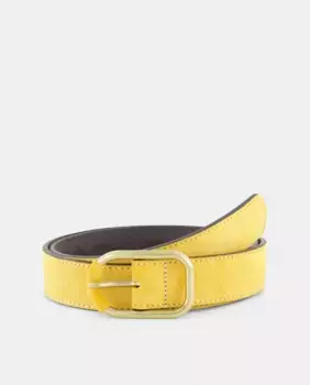 Женский замшевый ремень с прострочкой Lloyd's, охра