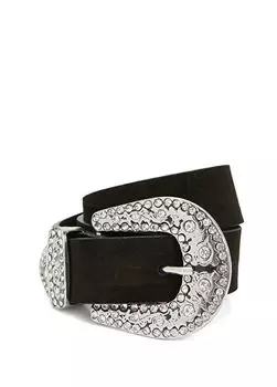 Женский замшевый ремень в стиле вестерн Beymen Club, черный