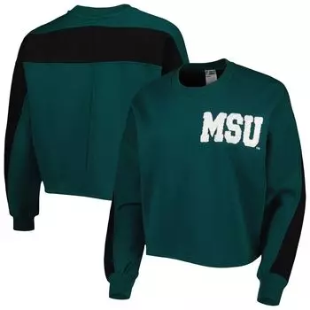 Женский зеленый пуловер Gameday Couture Michigan State Spartans Back To Reality с цветными блоками