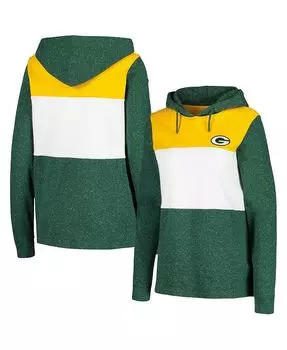 Женский зеленый пуловер с капюшоном Green Bay Packers Wicket Antigua, зеленый