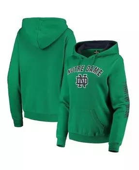 Женский зеленый пуловер с капюшоном Notre Dame Fighting Irish Loud and Proud Colosseum, зеленый