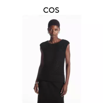 Женский жакет Cos вязаный крючком, черный