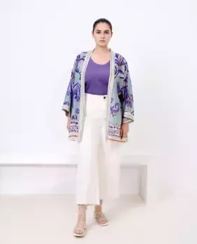 Женский жакет из вискозы с принтом Couchel, зеленый