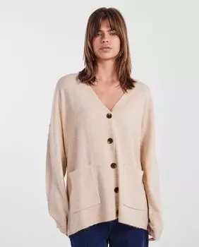 Женский жакет-кардиган оверсайз Pieces, белый