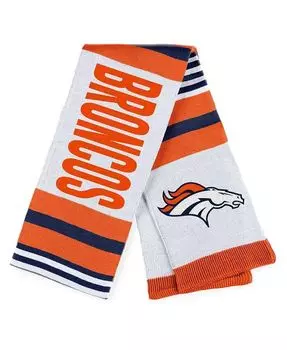 Женский жаккардовый полосатый шарф Denver Broncos Wear By Erin Andrews, белый
