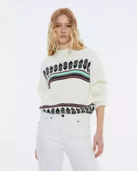 Женский жаккардовый свитер Andam, цвет Crudo